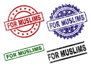 Hasarlı Müslümanlar damga mühürler için dokulu