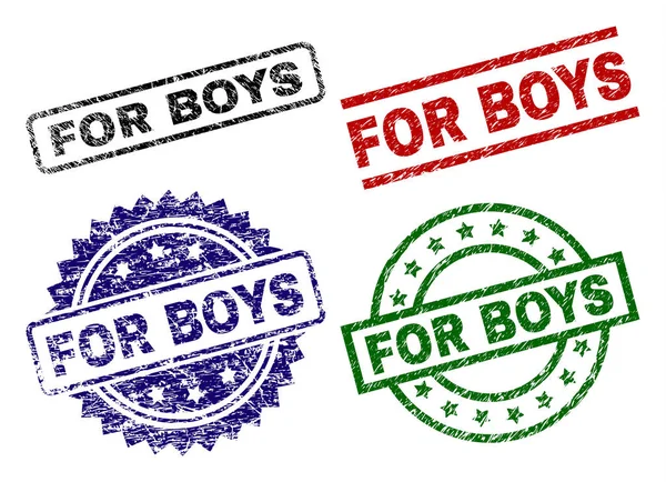 Grunge υφής για αγόρια σφραγίδες γραμματοσήμων — Διανυσματικό Αρχείο
