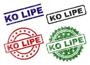 Ko Lipe mühür pullar grunge dokulu