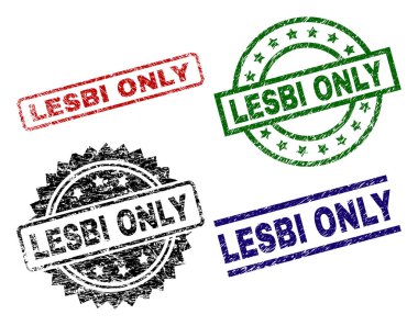 Çizik dokulu Lesbi tek mühür pullar