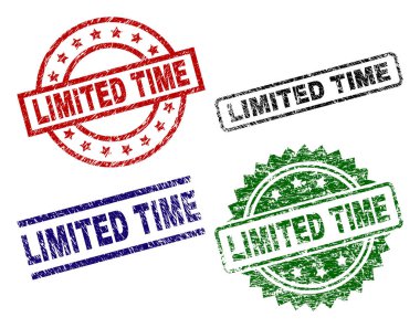 Sınırlı bir süre mühür pullar grunge dokulu