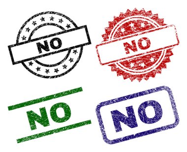 Çizik dokulu Hayır damga mühürler