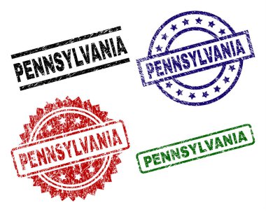 Dokulu Pennsylvania mühür pullar çizik