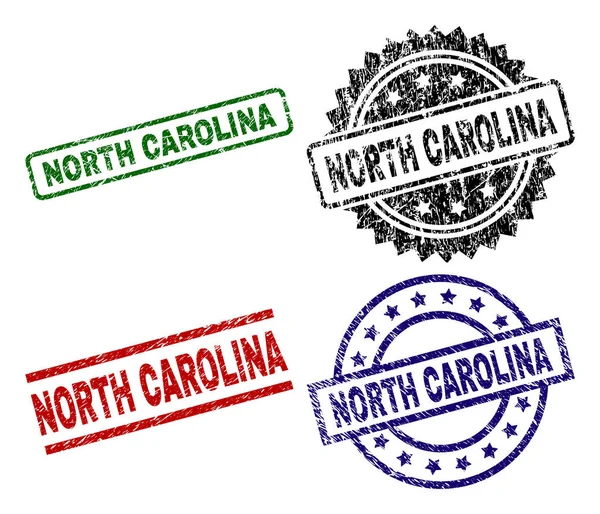 Grunge texturierte North Carolina Stempel — Stockvektor