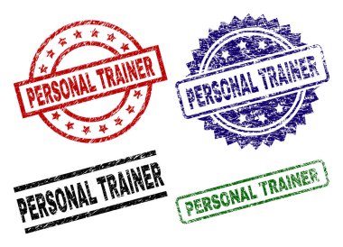 Dokulu kişisel antrenör damga mühürler çizik