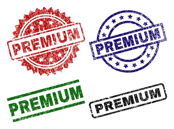 Streszczenie teksturowanej znaczki pieczęć Premium — Wektor stockowy