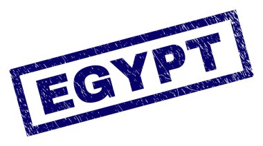 Dikdörtgen Grunge Mısır damgası