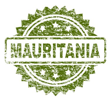 Dokulu Moritanya damga mühür çizik