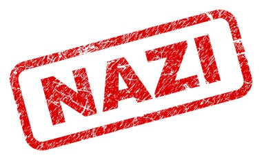 Çizik Nazi yuvarlatılmış dikdörtgen damgası