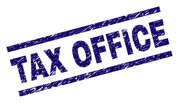 Gekrast getextureerde Tax Office stempel-zegel — Stockvector