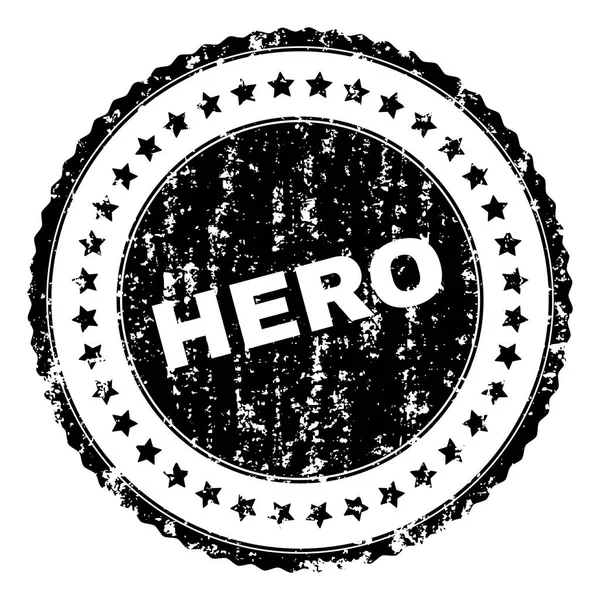 Sello de sello HERO texturizado Grunge — Vector de stock