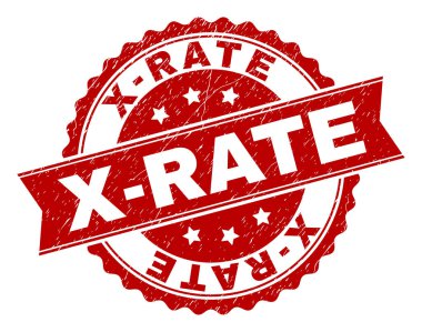 Grunge X-oran damga mühür dokulu