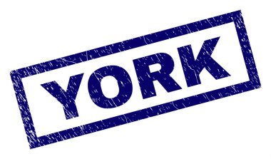 Dikdörtgen Grunge York damgası