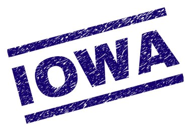 Çizik dokulu Iowa mühür damgası