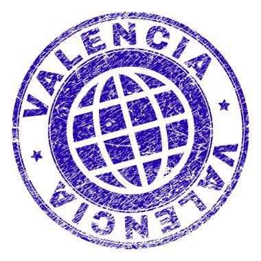 Grunge Valencia damga mühür dokulu