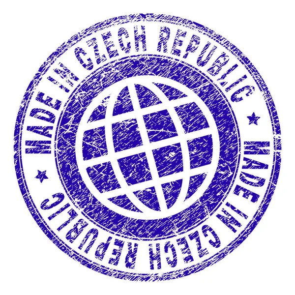 Grunge Textured MADE IN REPUBBLICA CECA Sigillo francobollo — Vettoriale Stock