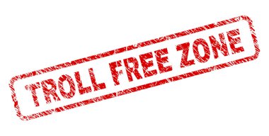 Çizik Troll serbest bölge yuvarlatılmış dikdörtgen damgası