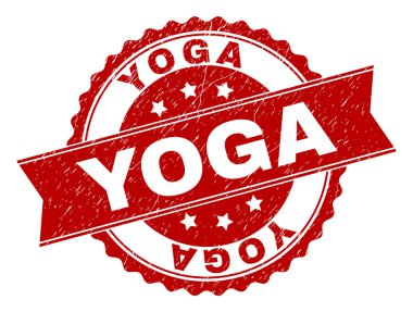 Grunge Yoga damga mühür dokulu