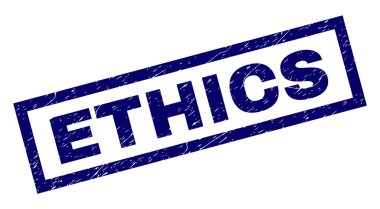 Dikdörtgen çizilmiş etik damgası