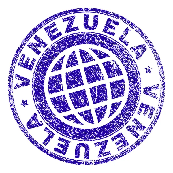 Zerkratzte texturierte Venezuela-Stempelsiegel — Stockvektor