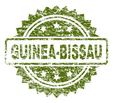 Grunge Gine-Bissau damga mühür dokulu