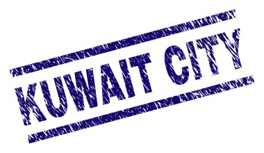 Dokulu Kuwait City damga mühür çizik