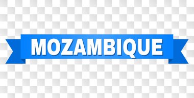 Mozambik metin ile mavi şerit