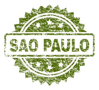 Grunge Sao Paulo damga mühür dokulu