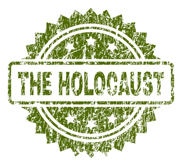 Grunge getextureerde de Holocaust stempel-zegel — Stockvector