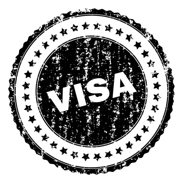 Grunge Texturé VISA Timbre Sceau — Image vectorielle