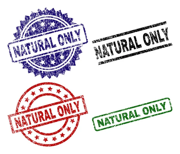 Grunge texturizado NATURAL apenas selos de selo — Vetor de Stock