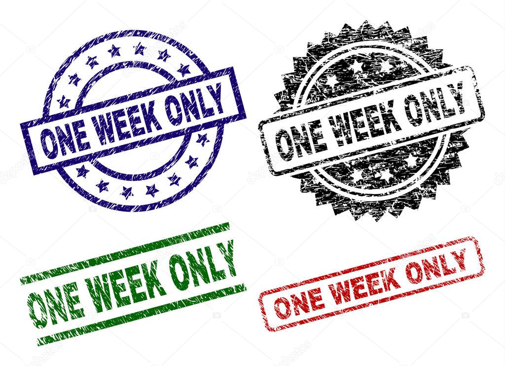 Grunge Textured ONE WEEK ONLY Seal Stamps