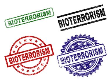 Grunge biyoterörizm mühür pullar dokulu