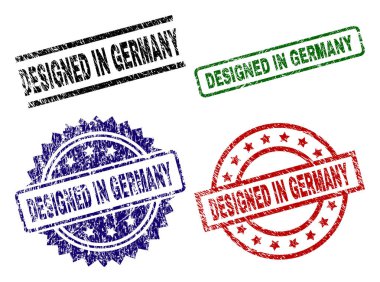 Almanya damga mühürler tasarlanmış dokulu çizik