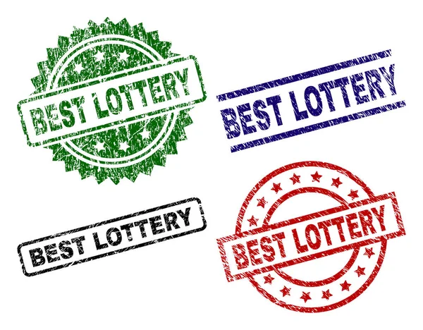 Grunge getextureerde beste loterij stempel zeehonden — Stockvector