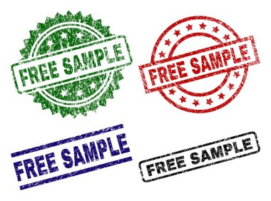 Damaged Textured FREE SAMPLE Stamp Seals clipart