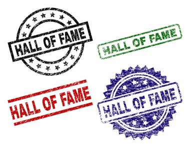 Dokulu Hall Of Fame damga mühürler çizik