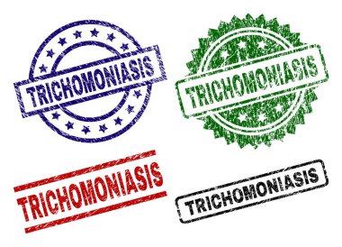 Grunge Trichomoniasis mühür pullar dokulu