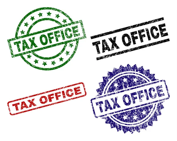 Dokulu vergi Office damga mühürler zarar — Stok Vektör