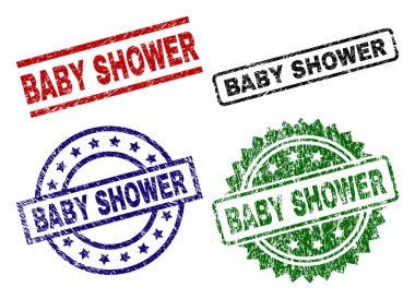 Dokulu bebek duş mühür pullar zarar