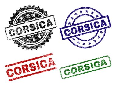 Grunge Corsica damga mühürler dokulu