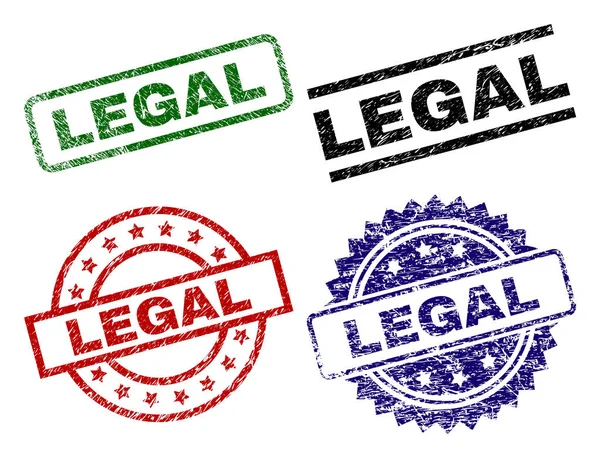 Grunge Textured LEGAL Stamp Seals — Stock Vector