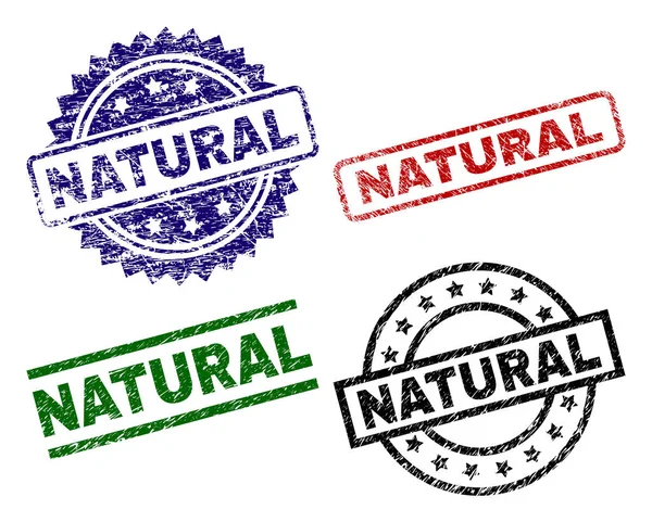 Grunge getextureerde natuurlijke Seal stempels — Stockvector