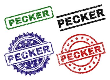 Dokulu ağaçkakan damga mühürler çizik