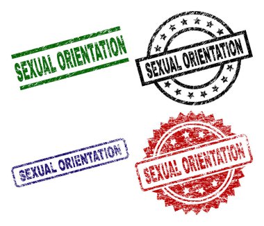 Grunge cinsel yönelim mühür pullar dokulu