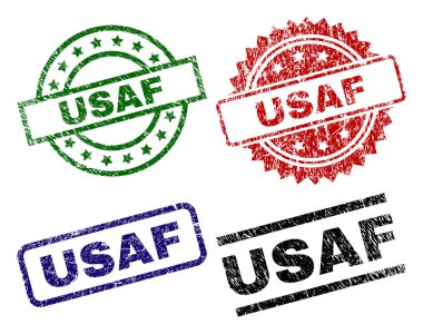 Grunge Usaf mühür pullar dokulu