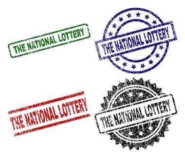 Çizik Milli Piyango damga mühürler dokulu