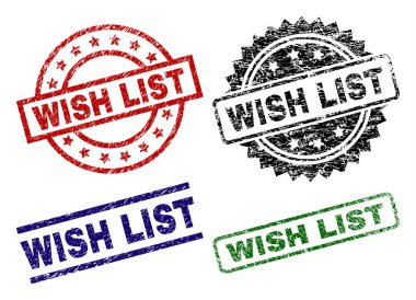 Dokulu dilek listesi damga mühürler çizik