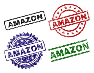 Grunge Amazon damga mühürler dokulu