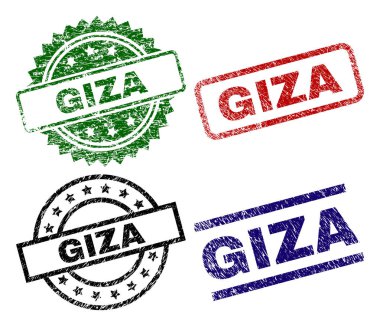 Dokulu Giza mühür pullar çizik